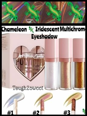 🆕CHAMELEON IRIDESCENT MULTICHROME HIGH PIGMENT EYESHADOW SET OF 3~ #1, #2 & #3